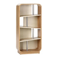 **Moderne open boekenkast met ronde hoeken en vijf planken**